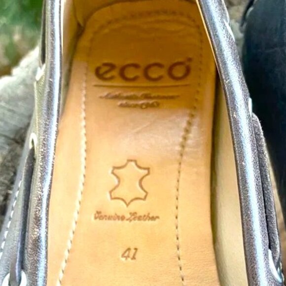 Ecco leather loafers, driving shoes, moccasins, boat shoes. EU41 = US10 - Picture 5 of 7